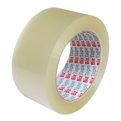 48mm width - Clear low noise parcel tape 48mm width x 66mtrs. 36 rolls per carton